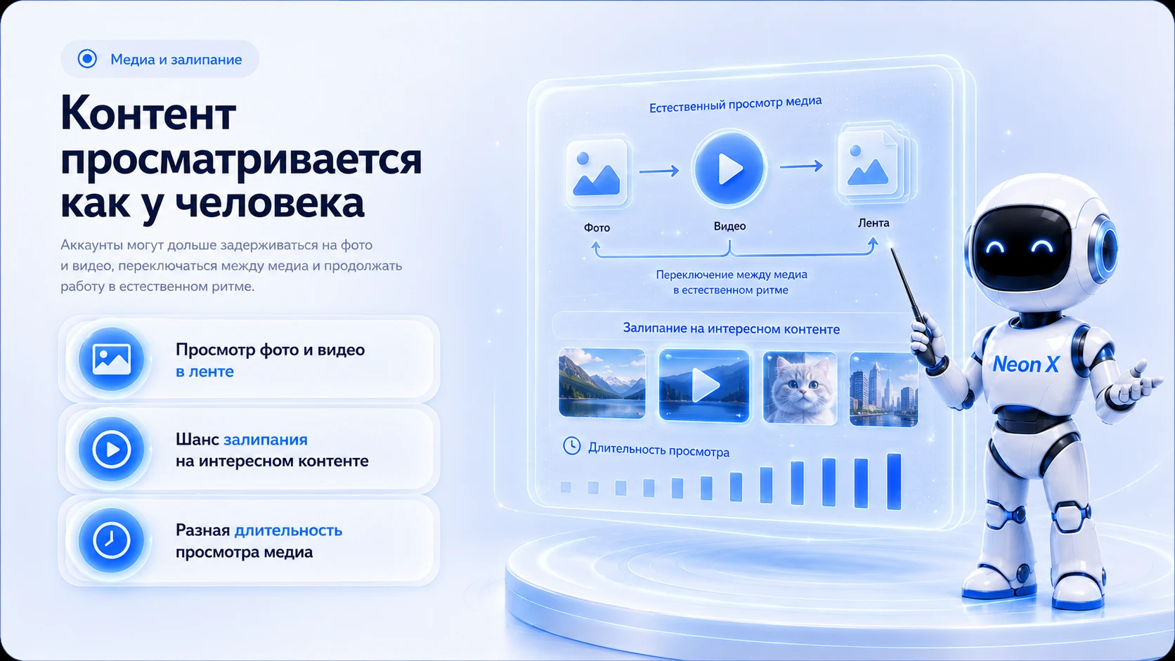 Естественный просмотр медиа Neon X